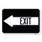 Signmission Exit With Left Arrow Heavy-Gauge Aluminum Sign, 12" H, 18" L, A-1218-24607 A-1218-24607 - alternate 1